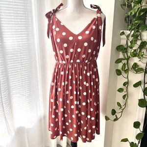 Torrid Mauve Mini Studio Knit Skater Dress Tie Strap Pockets Fit & Flare Plus 2X